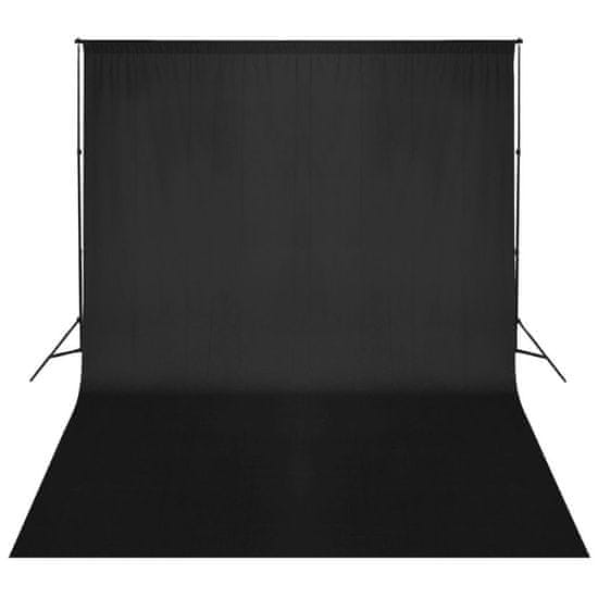 Vidaxl Podporni sistem za ozadje 500 x 300 cm črne barve