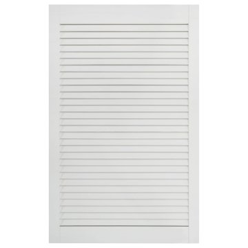 Vidaxl Vrata za omarico z letvicami bela 99,3x59,4 cm trdna borovina