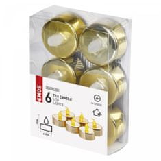 Emos LED dekoracija - 6x čajna svečka, zlata, 6x CR2032 , notranja, vintage