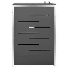 Vidaxl Dvojna lopa za smetnjak 138x77,5x112,5 cm nerjaveče jeklo
