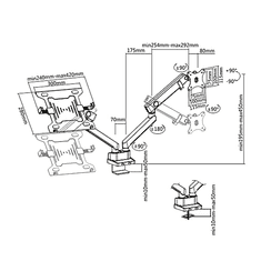 Maclean Nosilec za monitor in prenosnik MC-813 17" do 32"