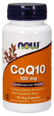 NOW Foods CoQ10 (koencim Q10) + glog, 100 mg, 90 zeliščnih kapsul
