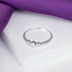 Brilio Silver Očarljiv srebrn prstan s cirkoni RI016W (Obseg 54 mm)