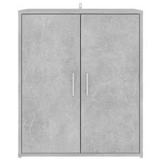 Vidaxl Omarica za čevlje betonsko siva 60x35x70 cm iverna plošča