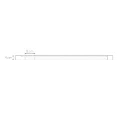 Vidaxl Pravokotna ABS tuš kad bela 70x120 cm