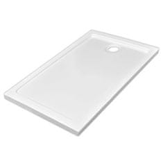 Vidaxl Pravokotna ABS tuš kad bela 70x120 cm