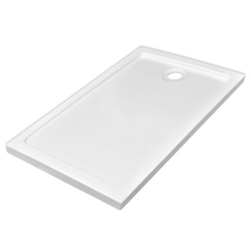 Vidaxl Pravokotna ABS tuš kad bela 70x120 cm