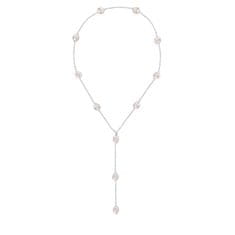 JwL Luxury Pearls Spremenljiva srebrna ogrlica s pravimi baročnimi biseri JL0708