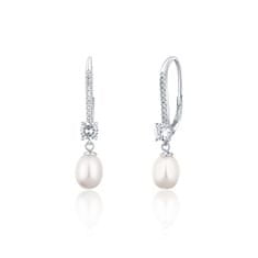 JwL Luxury Pearls Luksuzni srebrni uhani s pravimi biseri JL0717