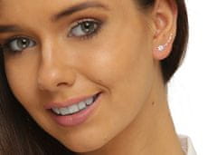 JwL Luxury Pearls Cvetlični vzdolžni uhani s kristali JL0722