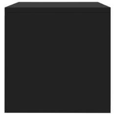 Greatstore Nočna omarica črna 40x30x30 cm iverna plošča