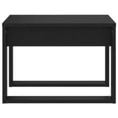 Vidaxl Stranska mizica črna 50x50x35 cm iverna plošča