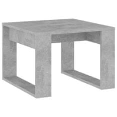 Vidaxl Stranska mizica betonsko siva 50x50x35 cm iverna plošča