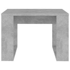 Vidaxl Stranska mizica betonsko siva 50x50x35 cm iverna plošča