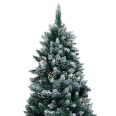 Vidaxl Umetna novoletna jelka z LED lučkami, bučkami in storži 240 cm