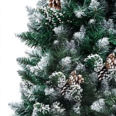 Vidaxl Umetna novoletna jelka z LED lučkami, bučkami in storži 180 cm