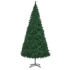 Vidaxl Umetna novoletna jelka z LED lučkami 500 cm zelena