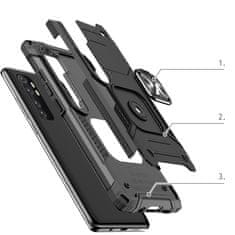 slomart wozinsky ring armor case kickstand tough rugged cover za xiaomi redmi note 10 pro črn