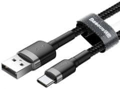 BASEUS Catklf-UG1 podatkovni kabel, hitro polnjenje, USB-C, 2A, 3 m, črn