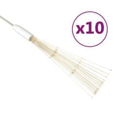 Vidaxl Zunanje novoletne lučke ognjemet 10 kos toplo bele 50cm 560 LED
