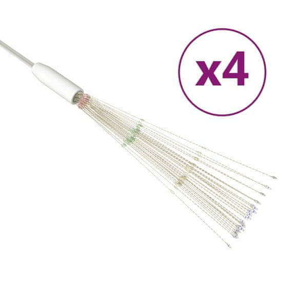 Vidaxl Zunanje novoletne lučke ognjemet 4 kosi večbarvne 50 cm 560 LED