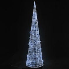 Vidaxl Akrilna okrasna LED piramida hladno bela 120 cm