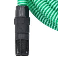 Vidaxl Sesalna cev s PVC nastavki 4 m 22 mm zelene barve