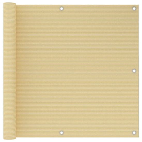Vidaxl Balkonsko platno bež 90x300 cm HDPE