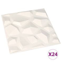 Vidaxl 3D stenski paneli 24 kosov 0,5x0,5 m 6 m2