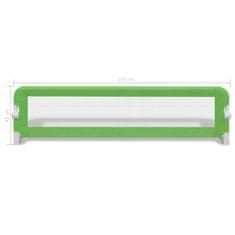 Vidaxl Posteljno varovalo za otroke 2 kosa zeleno 150x42 cm