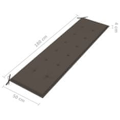 Vidaxl Blazina za vrtno klop taupe 180x50x4 cm oxford tkanina