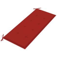 Vidaxl Vrtna klop za 2 osebi z blazino 120 cm siv evkaliptusov les