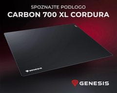 Genesis CARBON 700 XL CORDURA podloga za miško, 450x400mm, vodoodporna