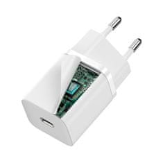 BASEUS Super Si polnilnik USB-C PD QC 30W, bela