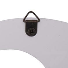 Vidaxl Stenski obešalnik za plašče WELCOME bel 74x29,5 cm