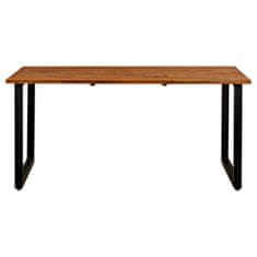 Vidaxl Vrtna miza z nogami U oblike 160x80x75 cm trden akacijev les