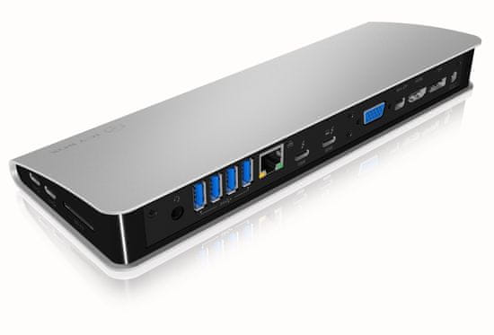 IcyBox IB-DK2801-TB3 priklopna postaja za prenosnik, Thunderbolt 3, USB-C