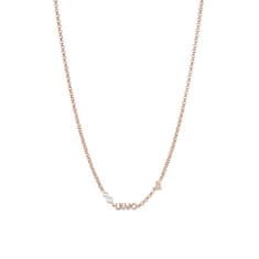 Liu Jo Romantična bronasta ogrlica s perlami Icona LJ1695