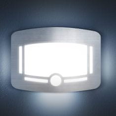 PHENOM LED baterijska svetilka s senzorjem in sezorjem mraka 4 x AA srebrna