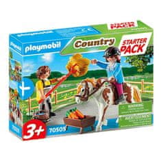 Playmobil Začetni paket hlev za konje , Jahališče, 19 kosov