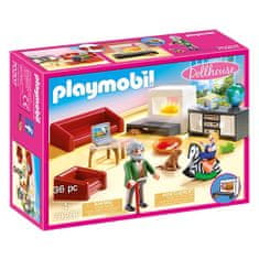 Playmobil Dnevna soba s kaminom , Hiše za punčke in dodatki, 36 kosov
