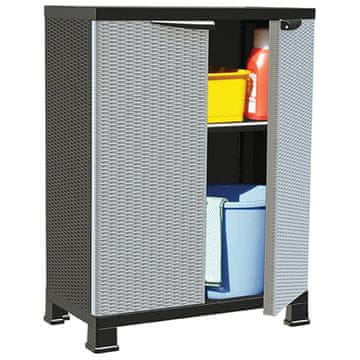Vidaxl vidaXL Plastična omarica 68x39x92 cm vzorec ratana