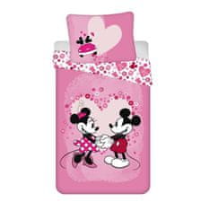Jerry Fabrics Posteljnina Mickey in Minnie Love micro Poliester, mikrovlakna, 140/200, 70/90 cm