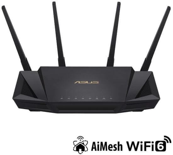 ASUS RT-AX58U brezžični usmerjevalnik, Dual-Band, WiFi, AX3000