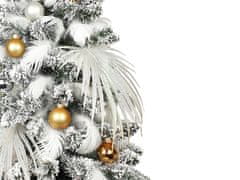LAALU.cz Okrašena umetna jelka POLAR GOLD 60 cm z LED OSVETLItvijo V LONČKU