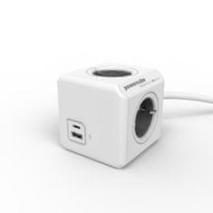 Allocacoc PowerCube Extended električni razdelilec, USB A+C, bel