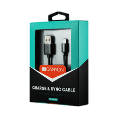 Canyon Kabel USB na Apple Lightning 1m črn