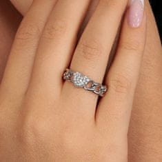 Morellato Bleščeč medeninasti prstan s kristali Incontri SAUQ191 (Obseg 54 mm)