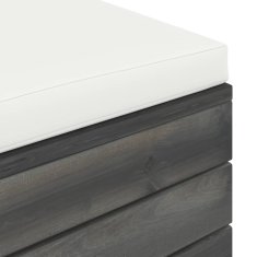 Vidaxl Vrtna garnitura iz palet 2-delna z blazinami trdna borovina