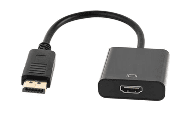 Cabletech Adapter Displayport M. - HDMI Ž., 20cm, črna barva
